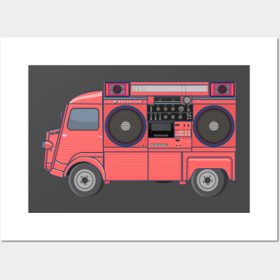 Citroen HY - Boombox Van- Huge Ghettoblaster on a Classic Van Posters and Art